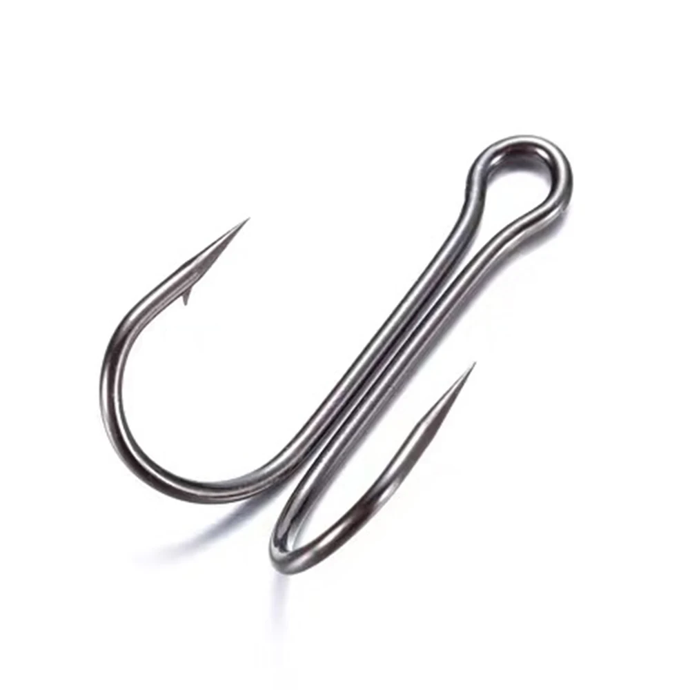GOBAIT 10–20 Stück Doppel-Angelhaken, Kohlenstoffstahl, Kurbel, Stacheldraht, Anti-Verhaken, Haken, Weichköder-Set, Tackle-Box, Pesca, Twin-Angelhaken – Detail 13