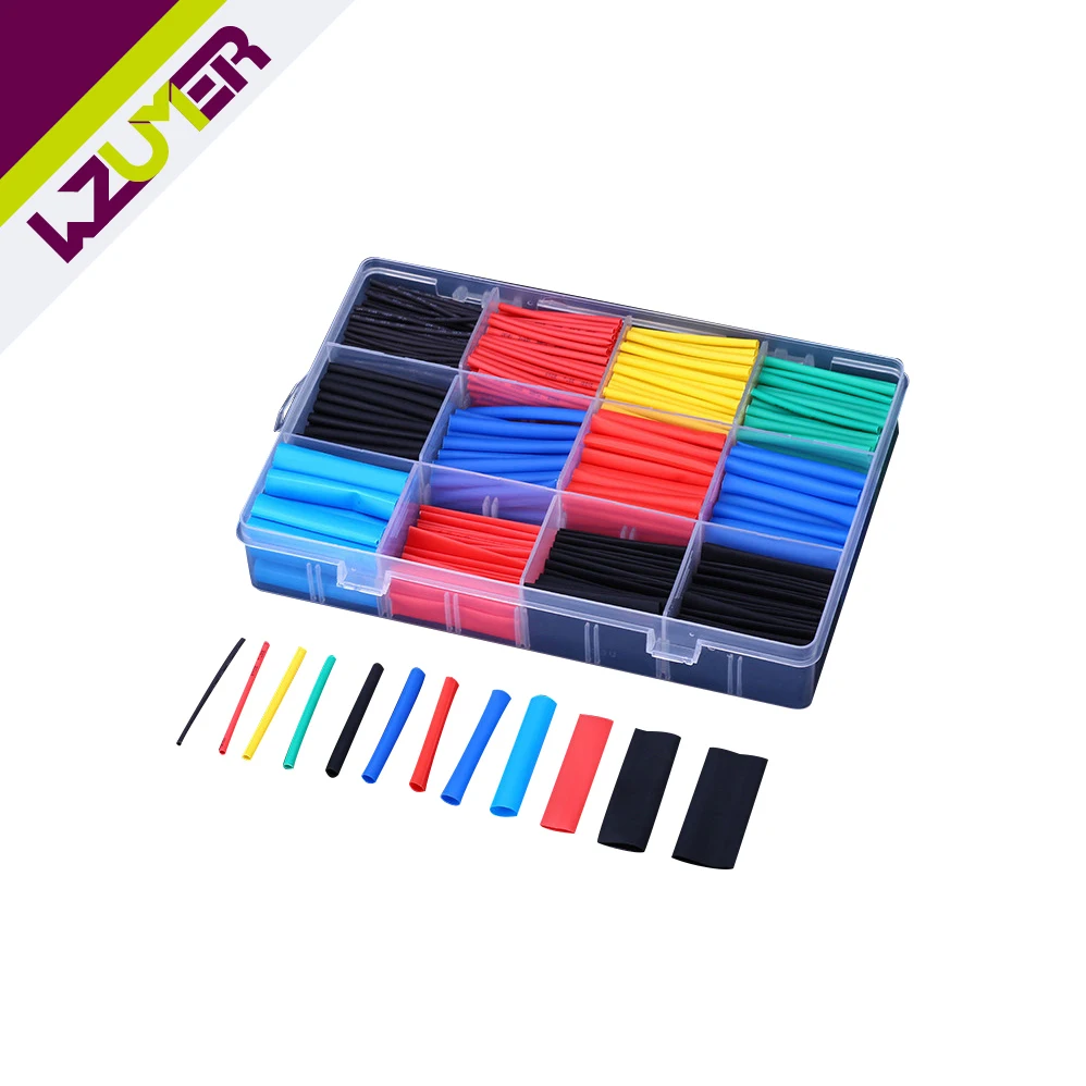 Shrinking Assorted Heat Shrink Tube Wire Cable Insulated Sleeving Tubing Set thermal insulation tube