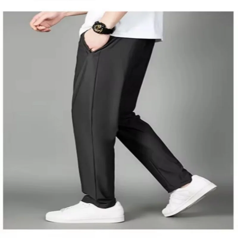 Men's Summer Golf Pants Ice Silk Stretch Golf Pants Fashion Slim-fit Quick Drying Pants 5XL