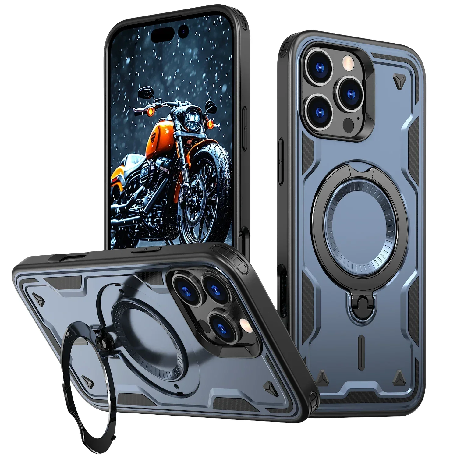 Magnetic Rotatable Stand Protection Case with Kickstand Cover and MagSafe Upgrade