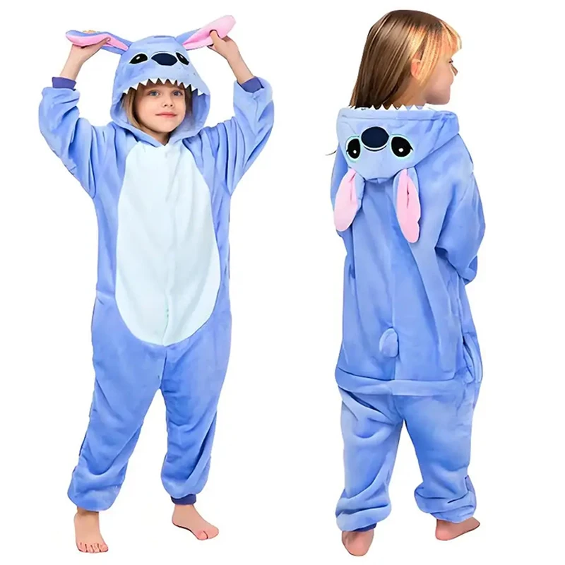 Cosplay Costumes Children Pajamas Kigurumi Pajamas Anime Kids Lilo Stitch Jumpsuit Sleepwear For Boys Girls