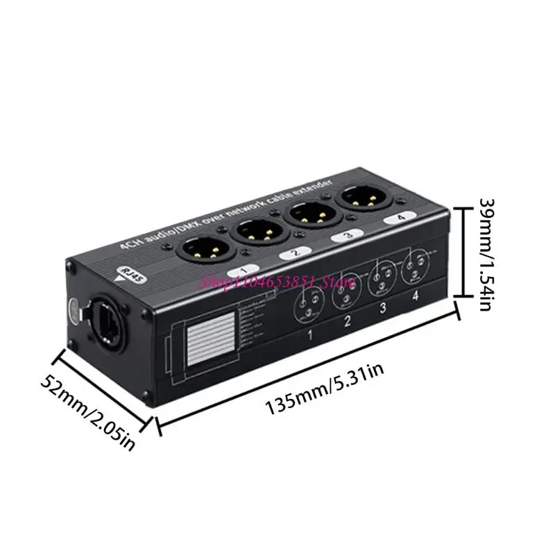 간섭 방지 청각 응용 프로그램을 위한 Cat5 발룬 위의 4방향 XLR
