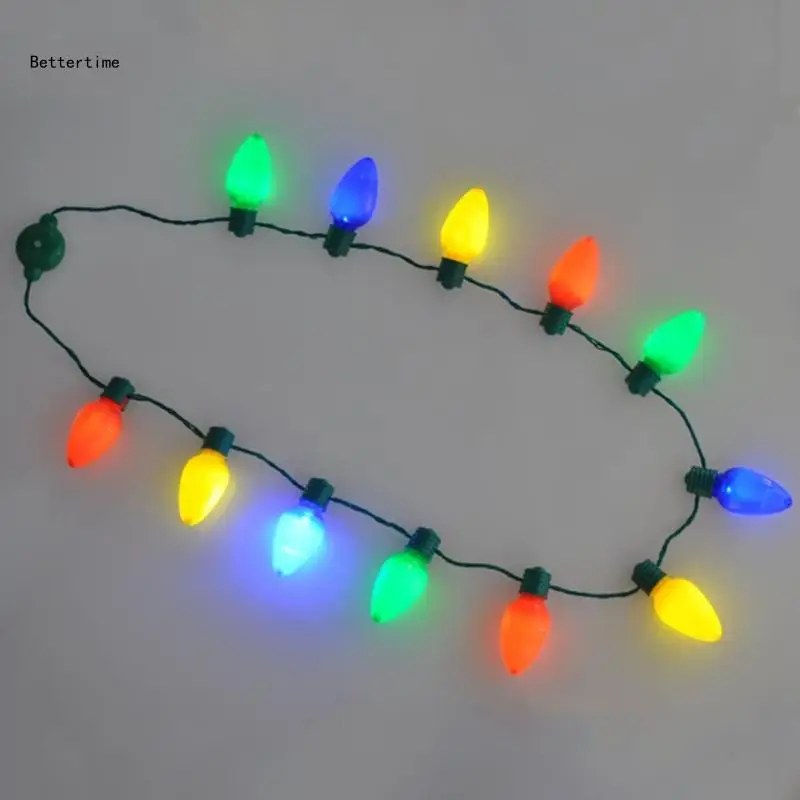 

B36D Christmas Light Up Necklace Bulb for Holiday Party Favor, Christmas Led Necklace