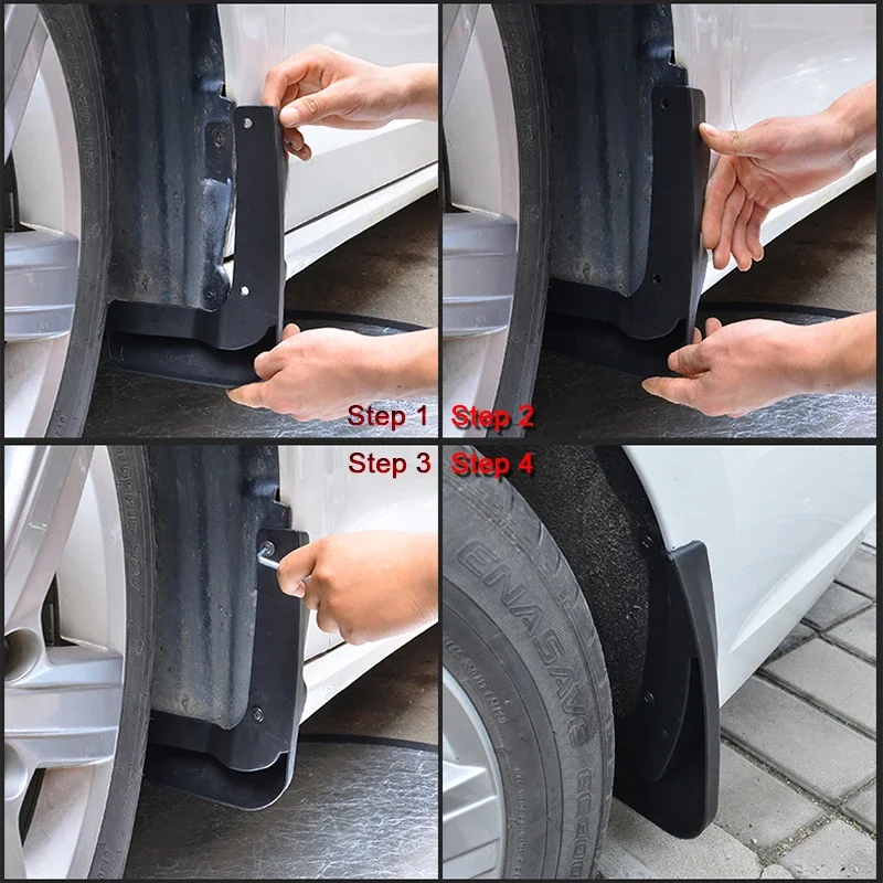 오모다 S5 GT 2023 2024 차량용 스타일링 ABS 자동차 머드 플랩 스플래시 가드 머드가드 앞뒤 펜더 자동차 액세서리 4개