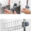 Stainless Steel Sponge Sink Organizer Rack Kitchen Accessories Drain Rack Storage Faucet Soap Holder Shelf Organizers 5