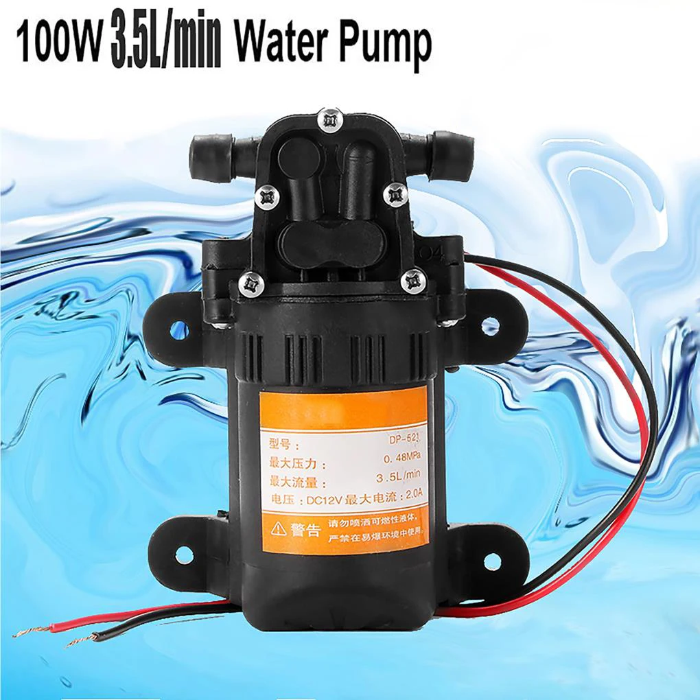 

DC 12V Water Pump Low Power 35W Self Priming Diaphragm Sprayer Marine