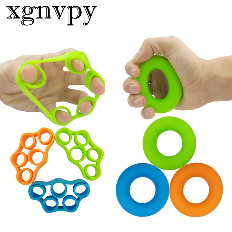 xgnvpy Finger Grip Silicone Ring Exerciser Antistress Resistance Band Fitness Stretcher 3 Levels Sensory Toy for Autism ADHD fidget toy sensory fidget toy anti stress toy finger sensory toy