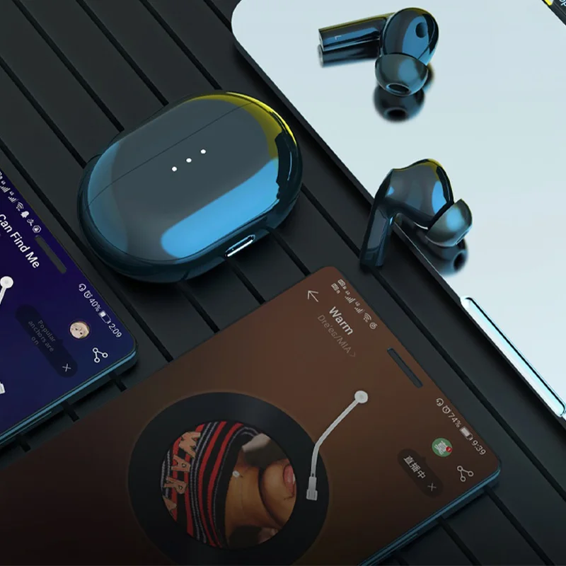 XY50 ENC шумоподавляющие наушники Bluetooth с алюминиевым дисплеем, стереонаушники, спортивные наушники, наушники без вкладышей с микрофоном