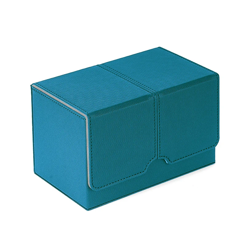 Deluxe Solid Color Trading Card Storage Box for Collectibles and Games
