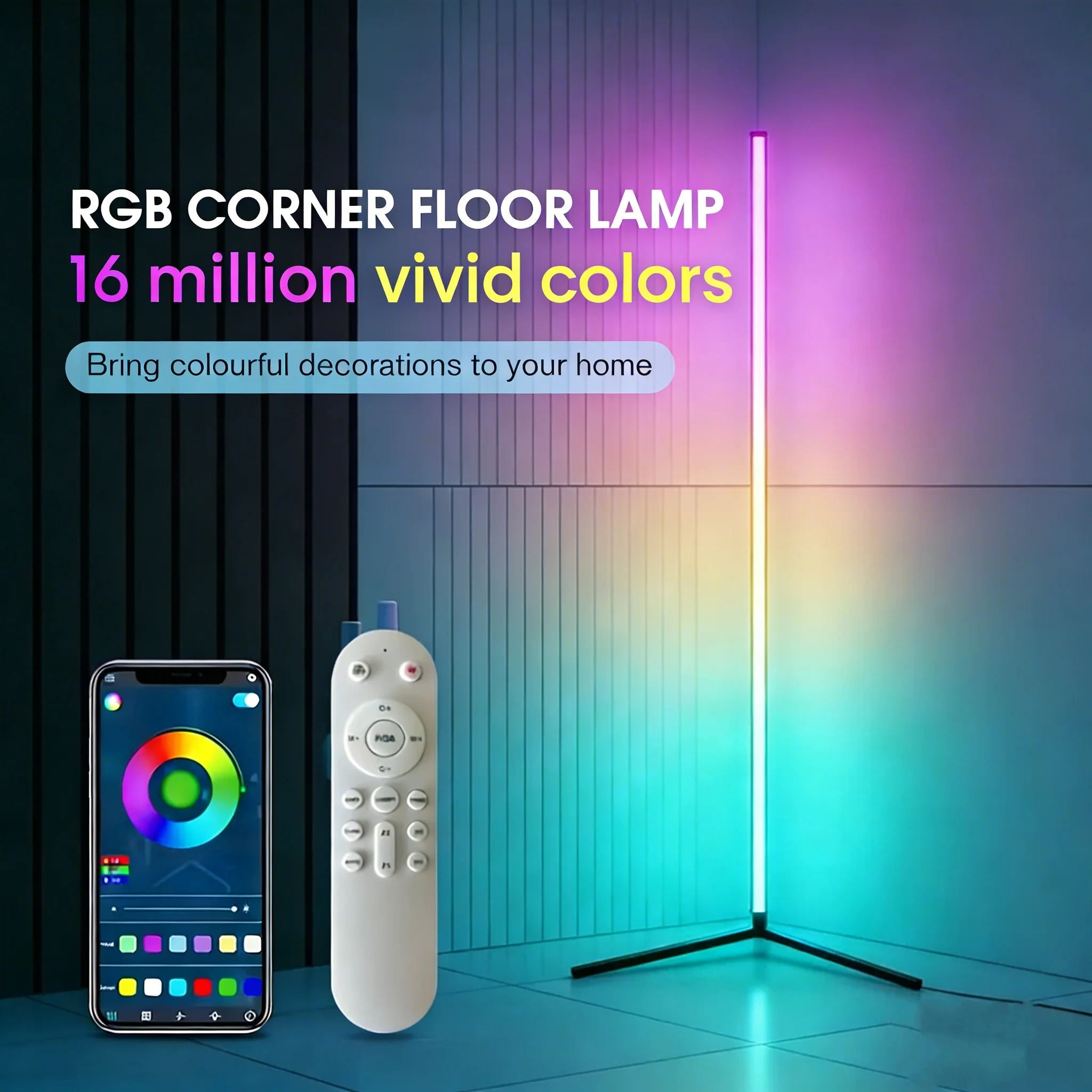 รูปสินค้า โคมไฟ RGB ปรับสีได้ 16 ล้านเฉด ส่องสว่างสไตล์มินิมอล
