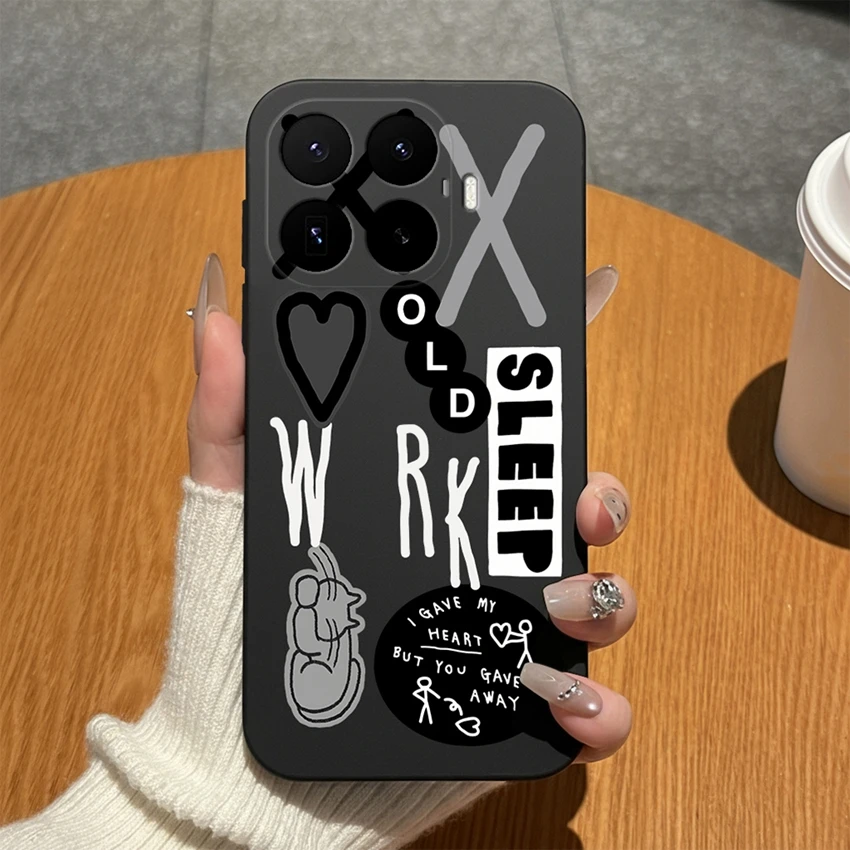 Abstract Art Print Matte Silicone Scratch-Resistant Phone Case - Lightweight Coque