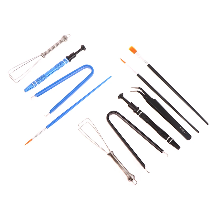 4pcs/set Lube Brush Tweezer Switch Stem Holder Lube Tool Collection For Mechanical Keyboard With Bag 4