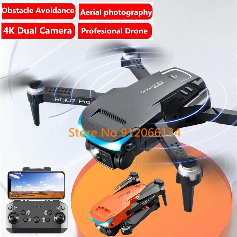 Professional 360 Visual Obstacle Avoidance WIFI FPV RC Drone 5G 4K Dual HD Camera Aerial photography RC Quadcopter Kid Boy Gifts orb remote control mini quadcopter