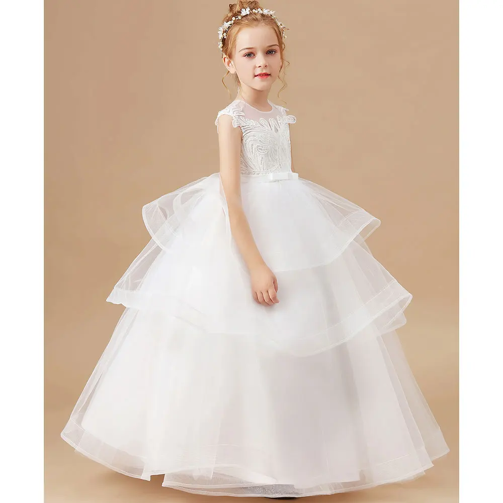 

A-Line Flower Girl Dress For Kids Birthday Evening Party Wedding First Communion Event Pageant Ball-Gown Ceremony Banquet Prom