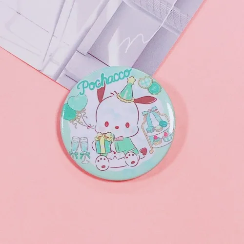 Sanrio Hello Kitty Broochs Anime Figures Cute Cartoon PVC Brooch Q Figurals Anime Merchandise Clothings Decoration Children Gift