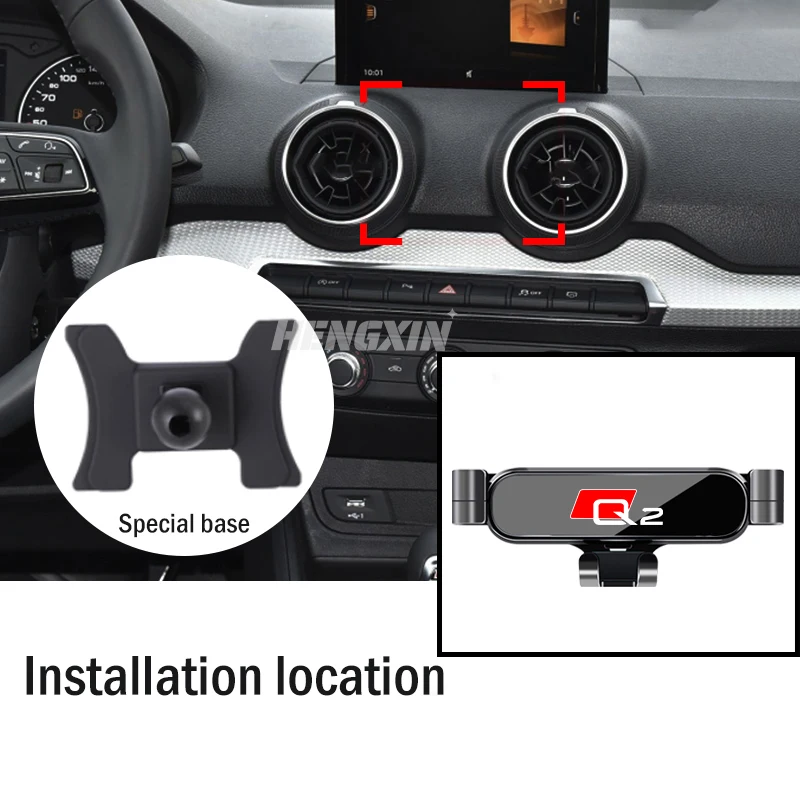 Car Mobile Phone Holder For Audi Q2-Air Vent Mounts Stand GPS Gravity Navigation Bracket Car Accessories phone holder mobile phone holder