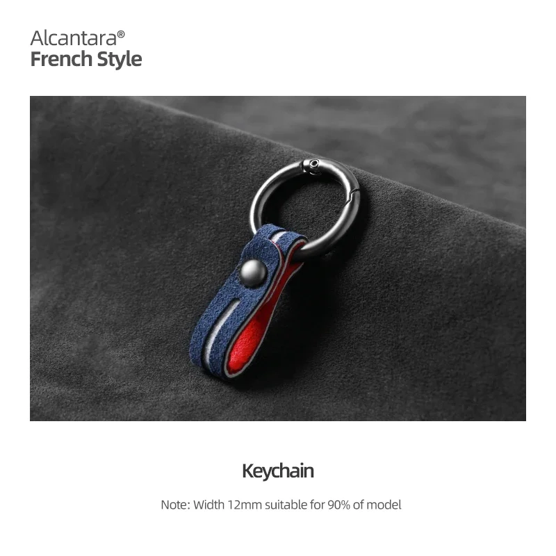 Luxury Alcantara Car Keychain Keyring Key Tag Accessory