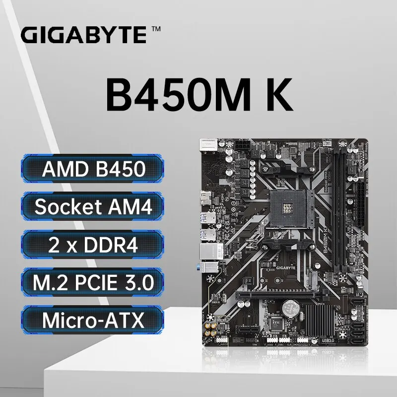GIGABYTE B450M K Новая материнская