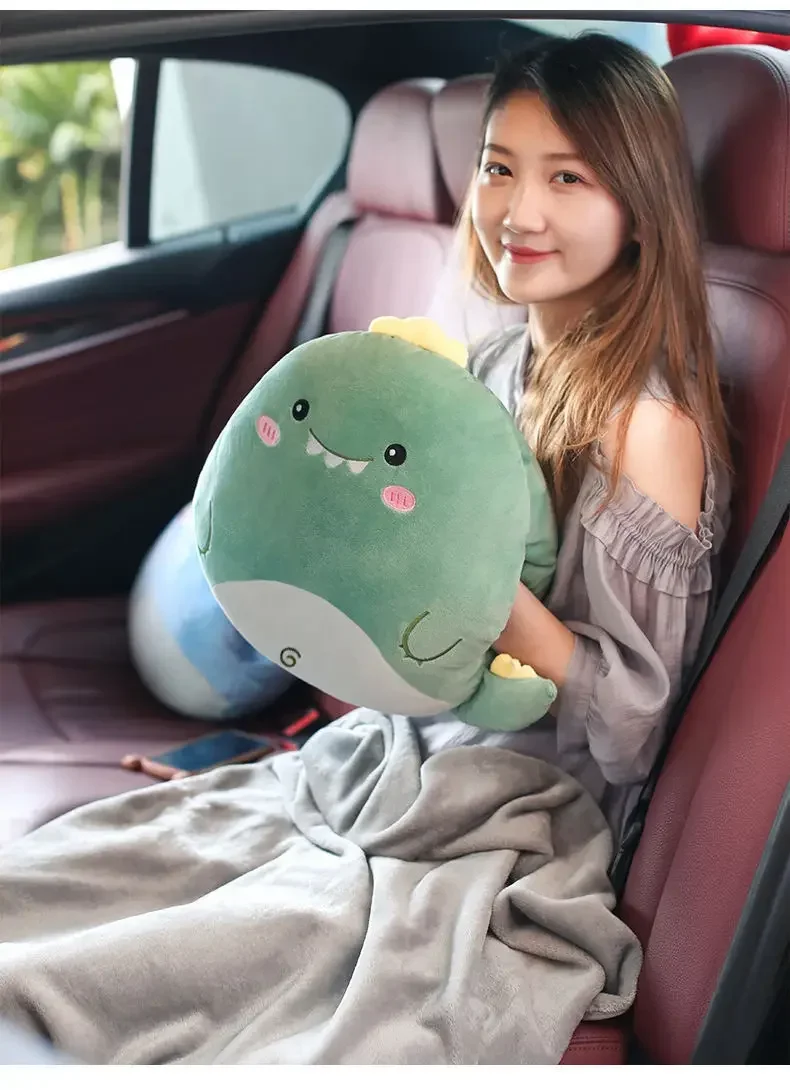 사무실 인형 베개 이불, 이중 목적 수면 베개, 다기능 낮잠 베개 담요, 등 쿠션, 3 in 1 