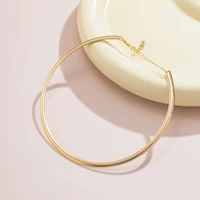 Collier Ras du Cou en Forme de Cercle Épais pour Femme, Élégant, Simple, Bijoux à la Mode, Accessoires Féminins, 2023 4