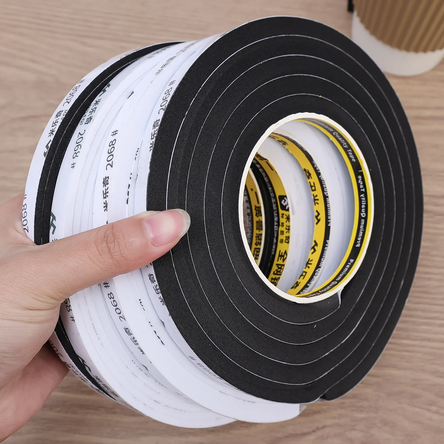 3/8mm Thickness Foam Tape Soundproofing Adhesive Weatherstrip Anti-Collision Seal Bumper Strips Door Window Sound Isolation door seal strip sealing strip tape waterproof tape window seal strip sealing tape sealing strip rubber seal strip rubber door weatherstripping door weatherstripping silicone seal strip