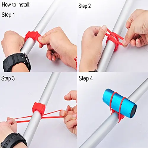 5pcs Bike Flashlight Holder Cycling Bicycle Bike Mount Holder for LED Flashlight Torch Clip Clamp Riding Biking