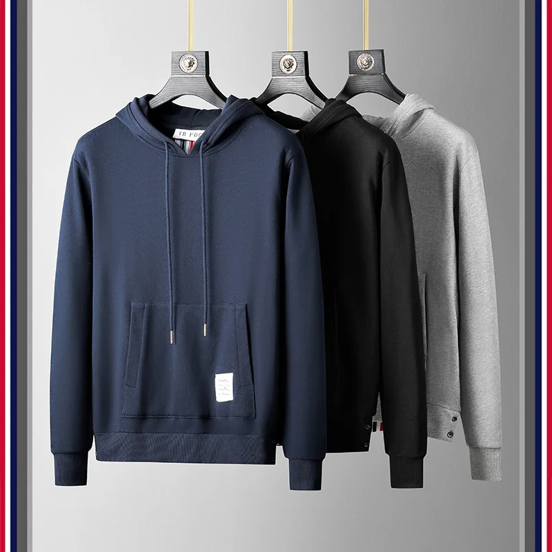 

TB FOG brand behind the ribbon striped sports and leisure pullover hoodie cotton sweater tide men's long-sleeved trend