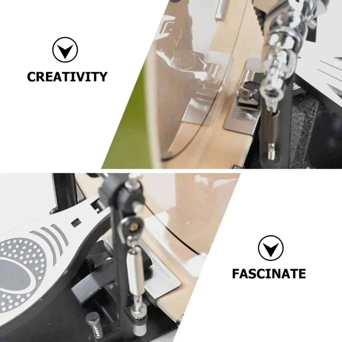 Bass Drum Hoops Protector Stainless Steel Drums Hoop Guard Edge Protection drum percussion accessories drum accessories for Wood Bass Drum