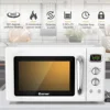 Retro Countertop Microwave Oven, 0.9Cu.ft, 900W Microwave Oven, with 5 Micro Power, Defrost & Auto Cooking Function, LED Display 2