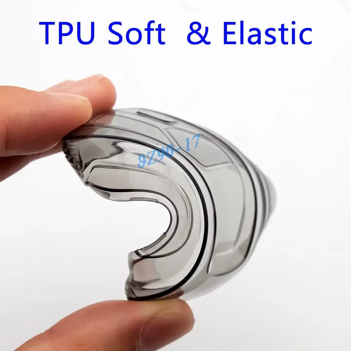 Sleek Black Transparent Key Fob Case Cover with Keychain Attachment