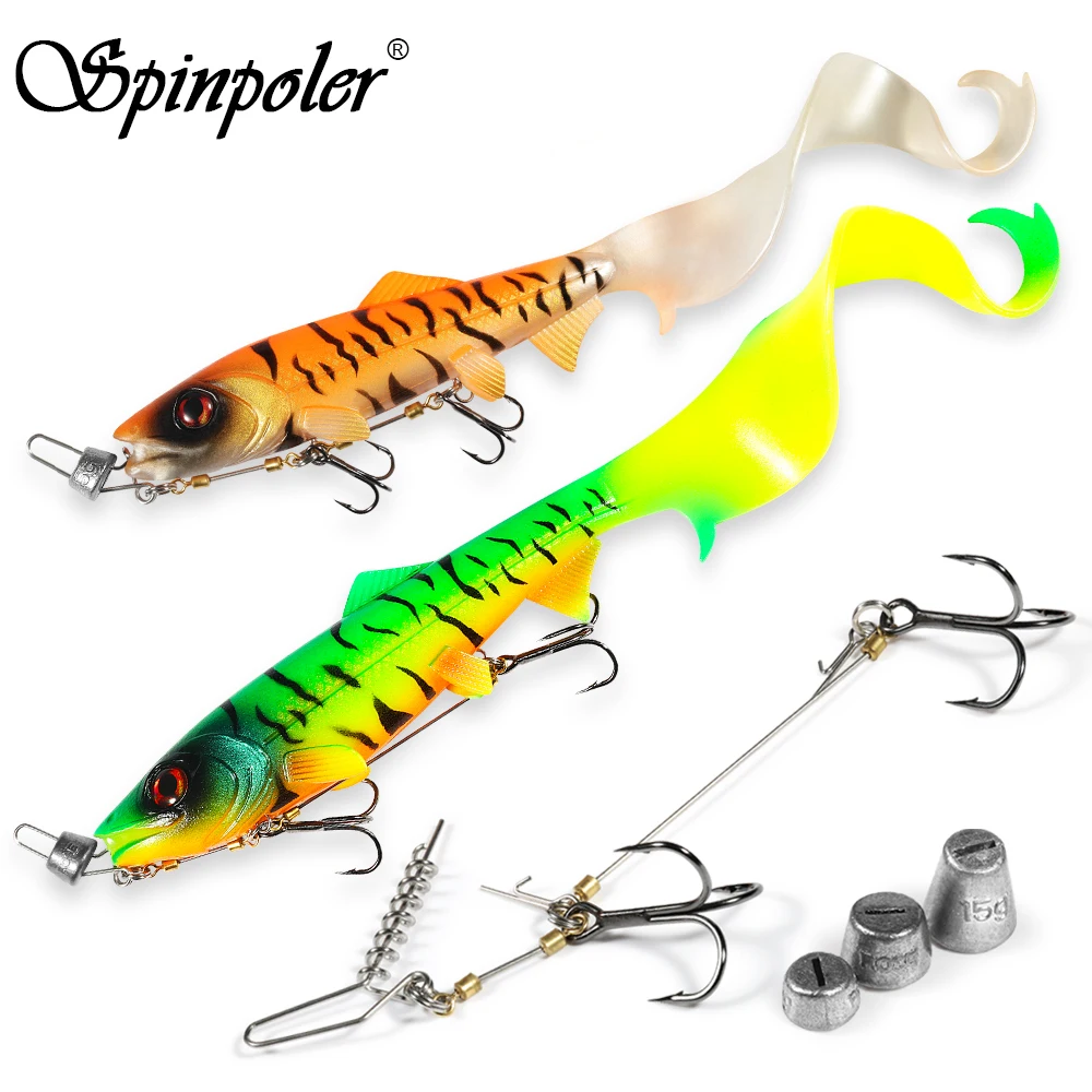 Spinpoler Firebomb Pike Systerm Soft Bait With Stinger Rig Double