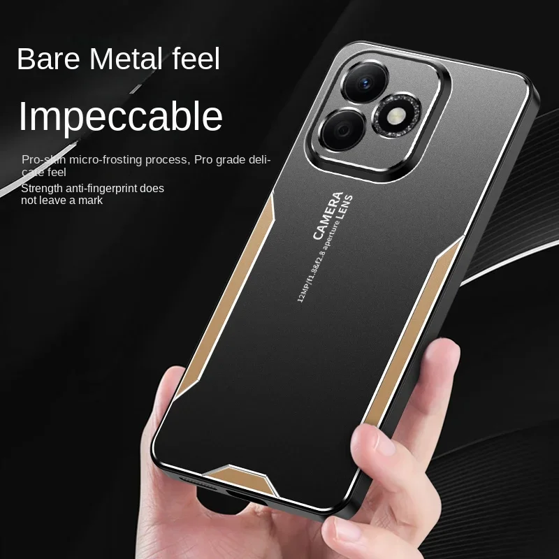 Enhanced Aluminum Alloy Shockproof Matte Silicone Phone Case, Lightweight and Durable