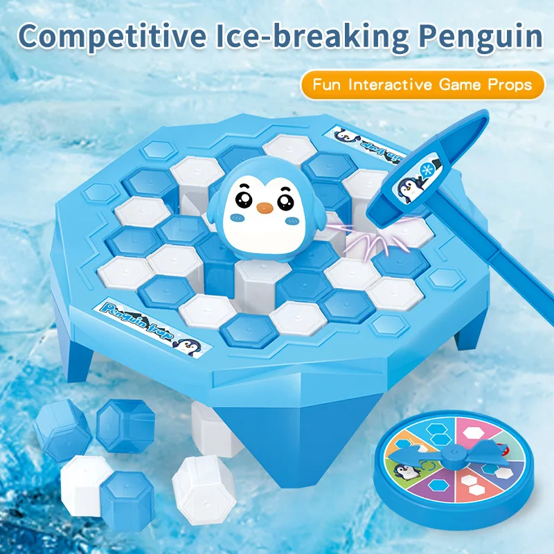 Mini Penguin Trap Family Ice Breaking Toy Save Penguin Game Parent-child Interactive Entertainment Indoor Board Game Toy For Kid save the penguin penguin ice breaking great family funny desktop game kid toy gifts who make the penguin fall off lose this game