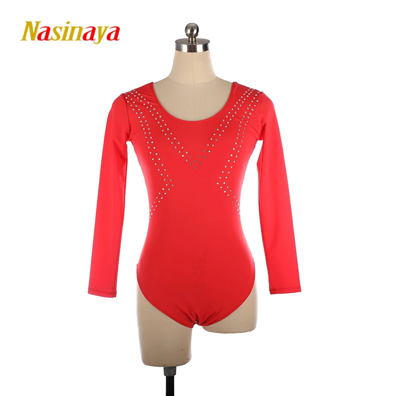 rhythmic-gymnastics-leotards-dance-skin-tight-garment-figure-skating-competition-training-solid-color-clothing-for-adult-girls