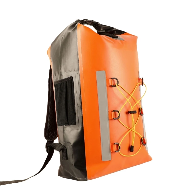 Lightweight Dry Bag with Mesh Pocket, Water Proof Backpack, 30L, Adjustable Strap