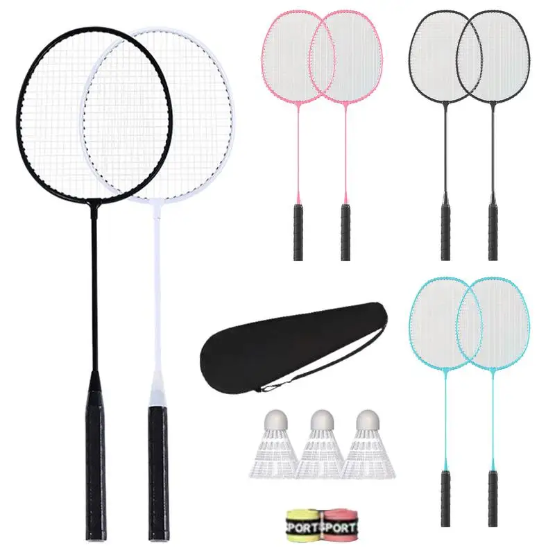 

Kids Badminton 2 Player Badminton Racket Set | Backyard Games Alloy Rackets Badminton Rackets with Carrying Bag Badminton Set