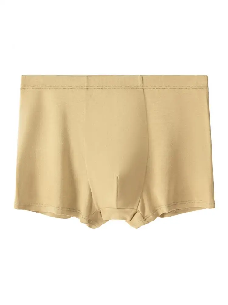

4PCS Men Summer New Modal Underwear Super Comfortable 2022 Mulberry Silk Solid Inner Flat Pants Simple Quadrangle Trouser Head