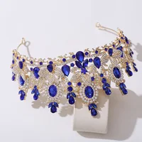 Silver Color Pink Opal Royal Queen Wedding Crown Rhinestone Crystal Bridal Diadem Pageant Headdress Bride Tiara Hair Accessories - Image 5