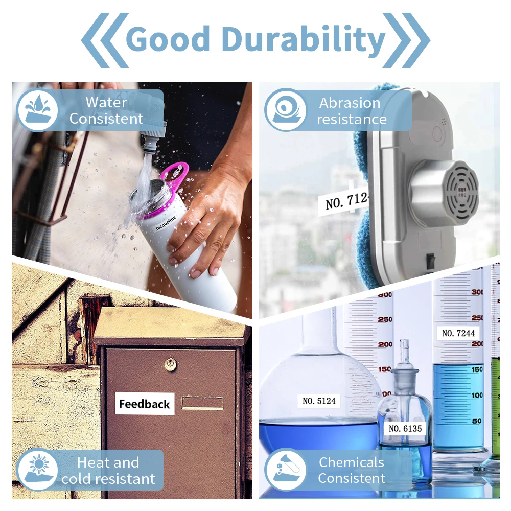Brother Label Tape 6mm 9mm 12mm 18mm for P-touch Label Maker H110 H200 P710BT Laminated Adhesive Ribbon