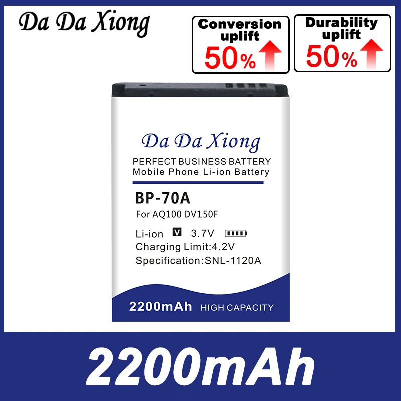 Dadaxiong Sostituire Bp70A Bp-70A Batteria Per Samsung Aq100 Dv150F Es65 Es67 Es70 Es71 Es73 Es74 Es75 Es80 Mv800 Es90