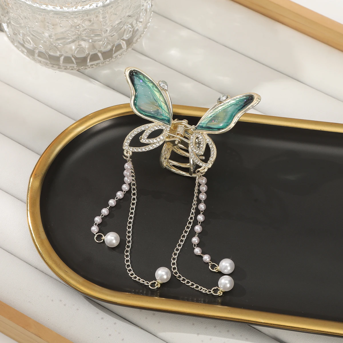 Butterfly Tassel Hair Claw For Women Colorful Sweet Hairpin Hair Crab Fashion Hair Accessories Summer Ponytail Holder Hair Clip