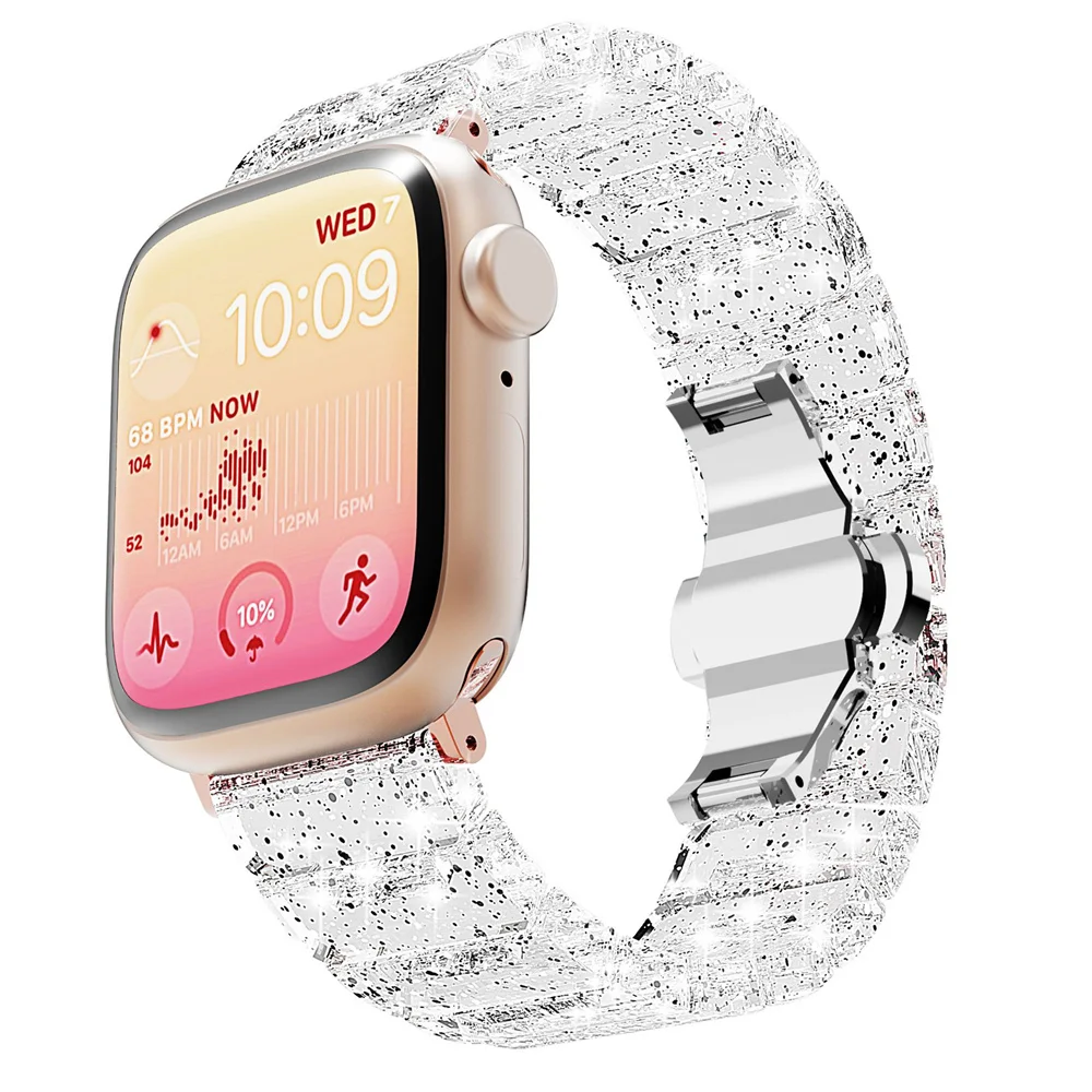

Link Correa for iWatch Band 38mm 40mm 41mm 42mm 44mm 45mm 49mm Women Bling Wristband Strap for Apple Watch Ultra 8 7 6 5 4 3 SE