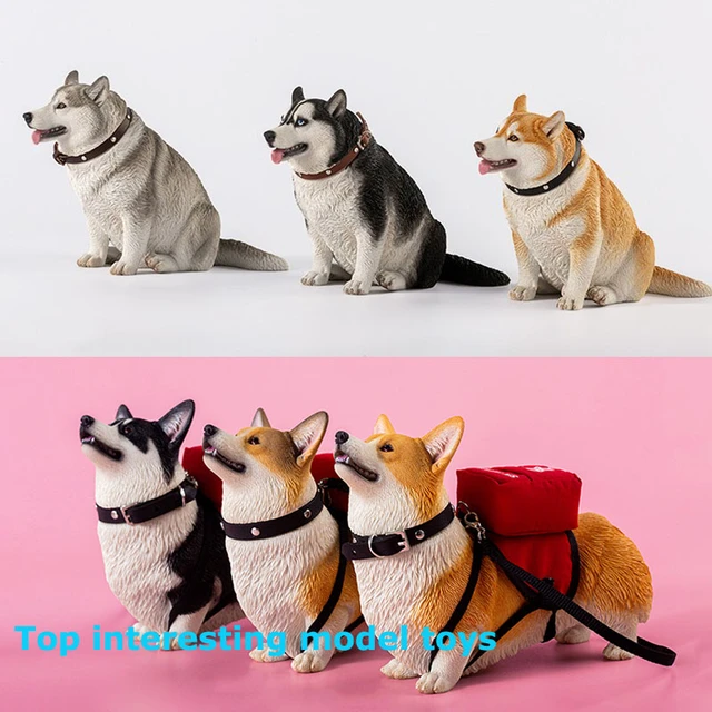 1/6 Scale Corgi Dog Model Figurine Toy for 12in Action Figure Doll