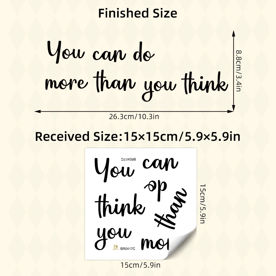 1pcs Inspirational Encouraging Quotes PVC Mirror Stickers for Bedroom Decoration Home Removable Wall Decals Living Room Decor