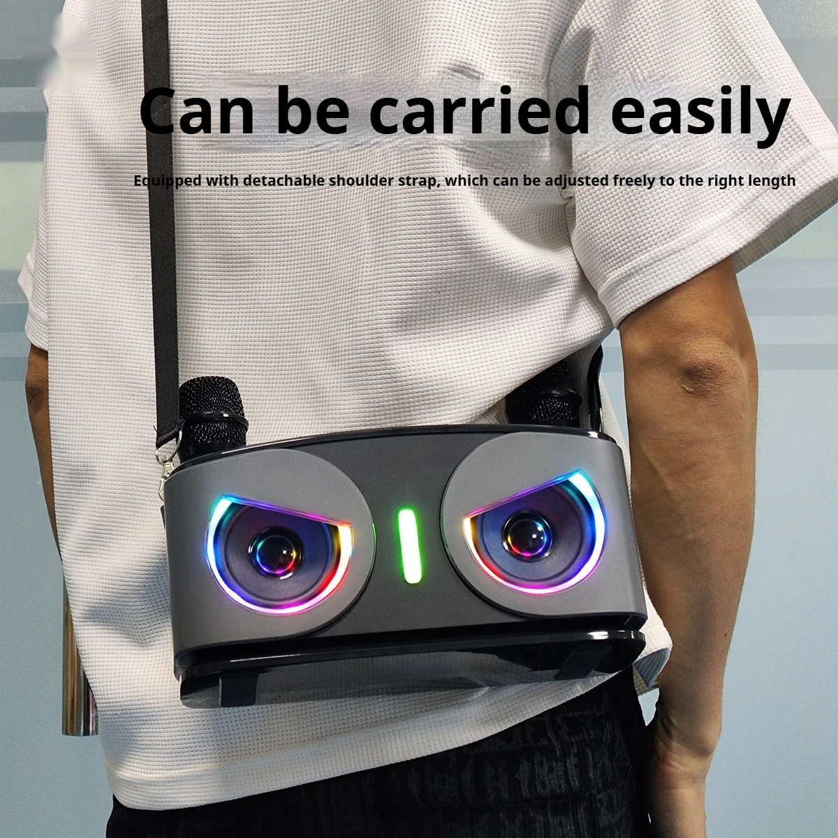 20W Powerful Wireless Bluetooth Speaker with Dual Mics Portable HIFI Sound Outdoor Family Party Karaoke Subwoofer Box Gifts