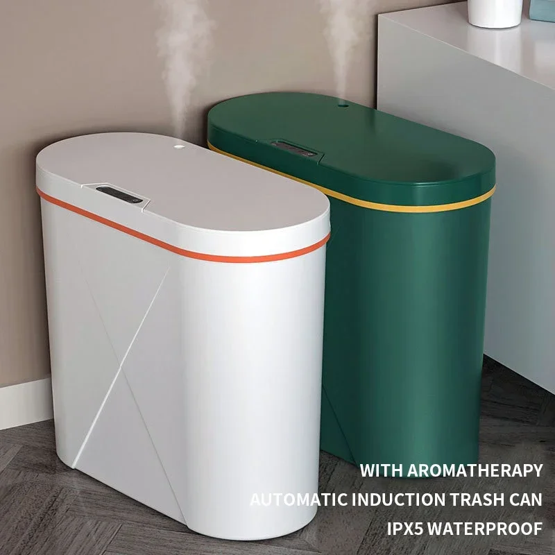 

Toilet Can Kitchen Bin Electronic Narrow Trash Aromatherapy Garbage Rubbish Smart Sensor Wastebasket Bathroom Home