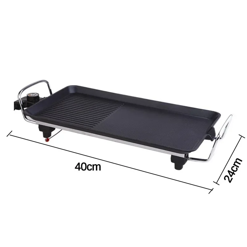 220V 1200W Electric Ovens Smokeless Nonstick Barbecue Machine Household Electric hotplate BBQ Tools Teppanyaki Grilled Meat Pan 6
