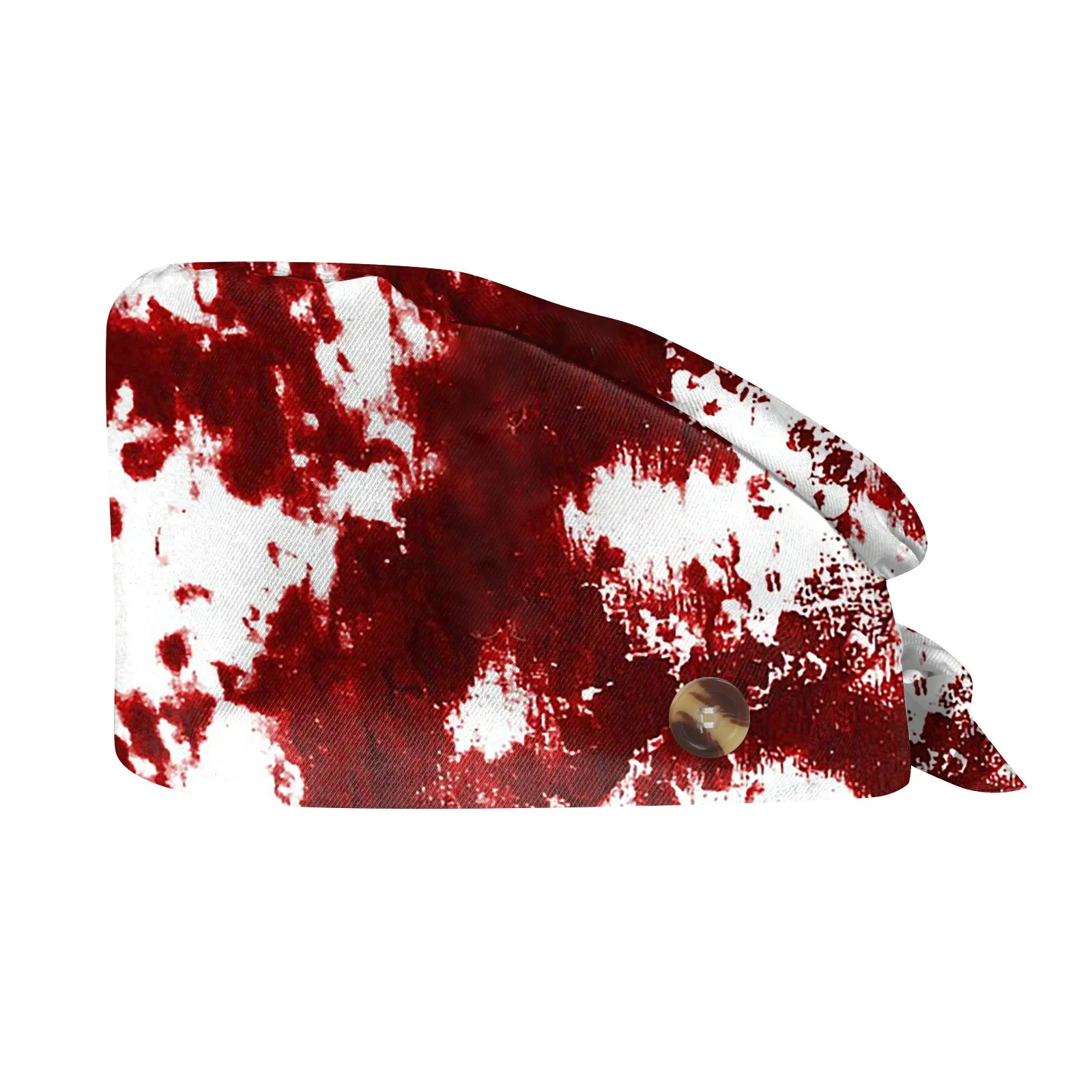 Halloween Print Work Cap Surgical Caps Woman And Man Medical Blood Cap Blood Print Surgery Shop Lab Beauty Work Accessories
