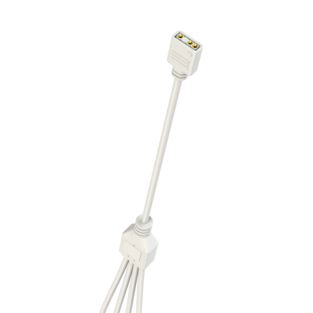 ARGB Splitter Hub 5V 3PIN Connector 1 To 2/3/4 Chassis Fan Splitter Synchronization 30cm Tensile Resistant for Computer Chassis
