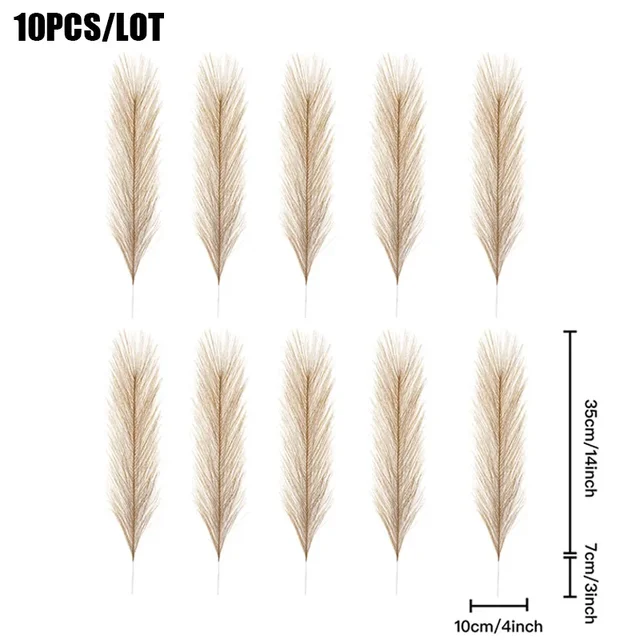 Artificial Pampas Flowers 10pcs Boho Home Decor
